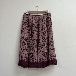 Jones Wear Floral Midi Skirt in Pink and Purple